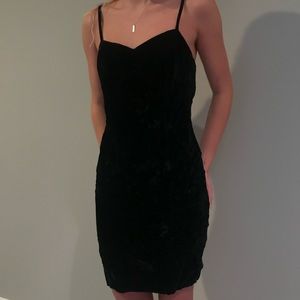 Black Velvet Midi Dress